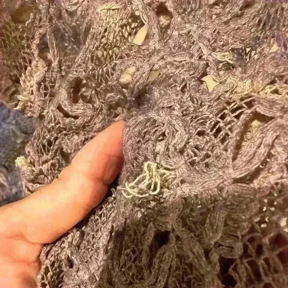 Aratta Silent Journey by Anthropologie Kimono Crotchet with Floral Detail Size M - Picture 4 of 7